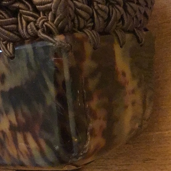 Carrie Forbes Brown Macrame Crochet Woven Tortoise Shell Backpack - Picture 11 of 12